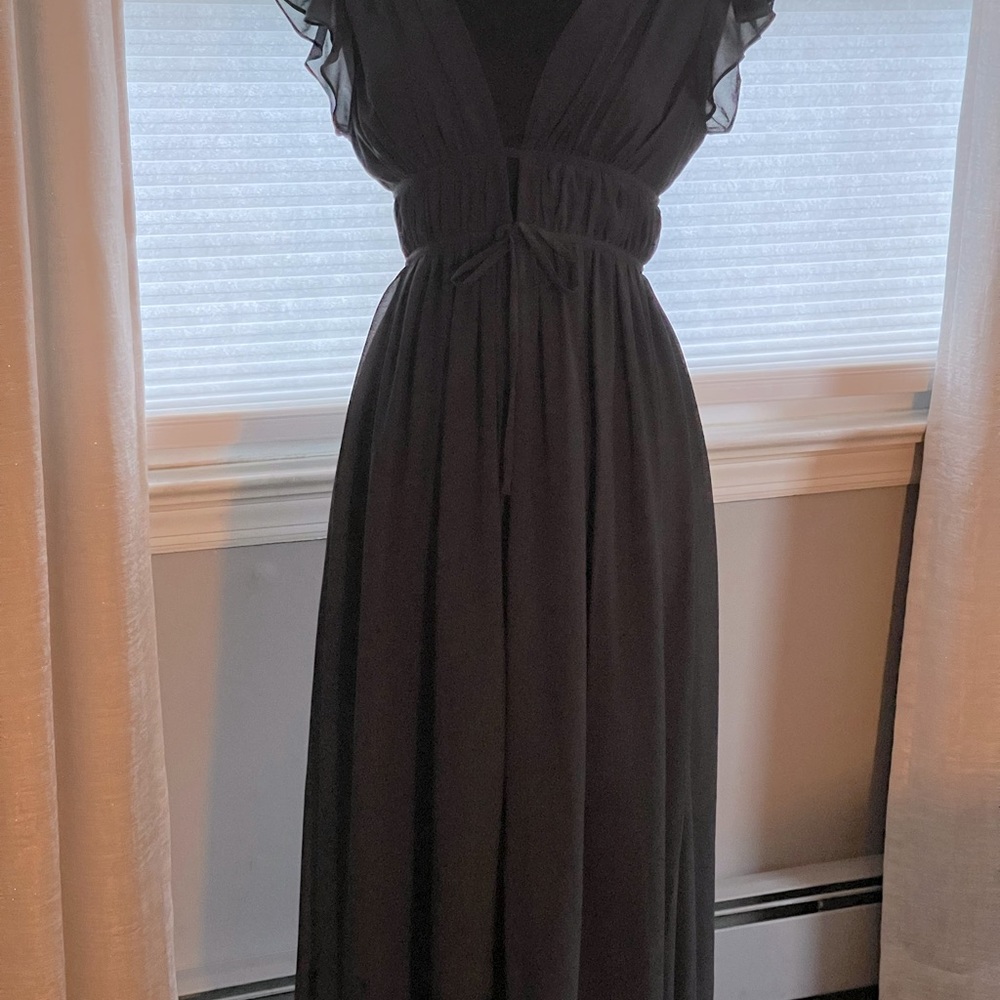 Dark emerald green gown- chiffon